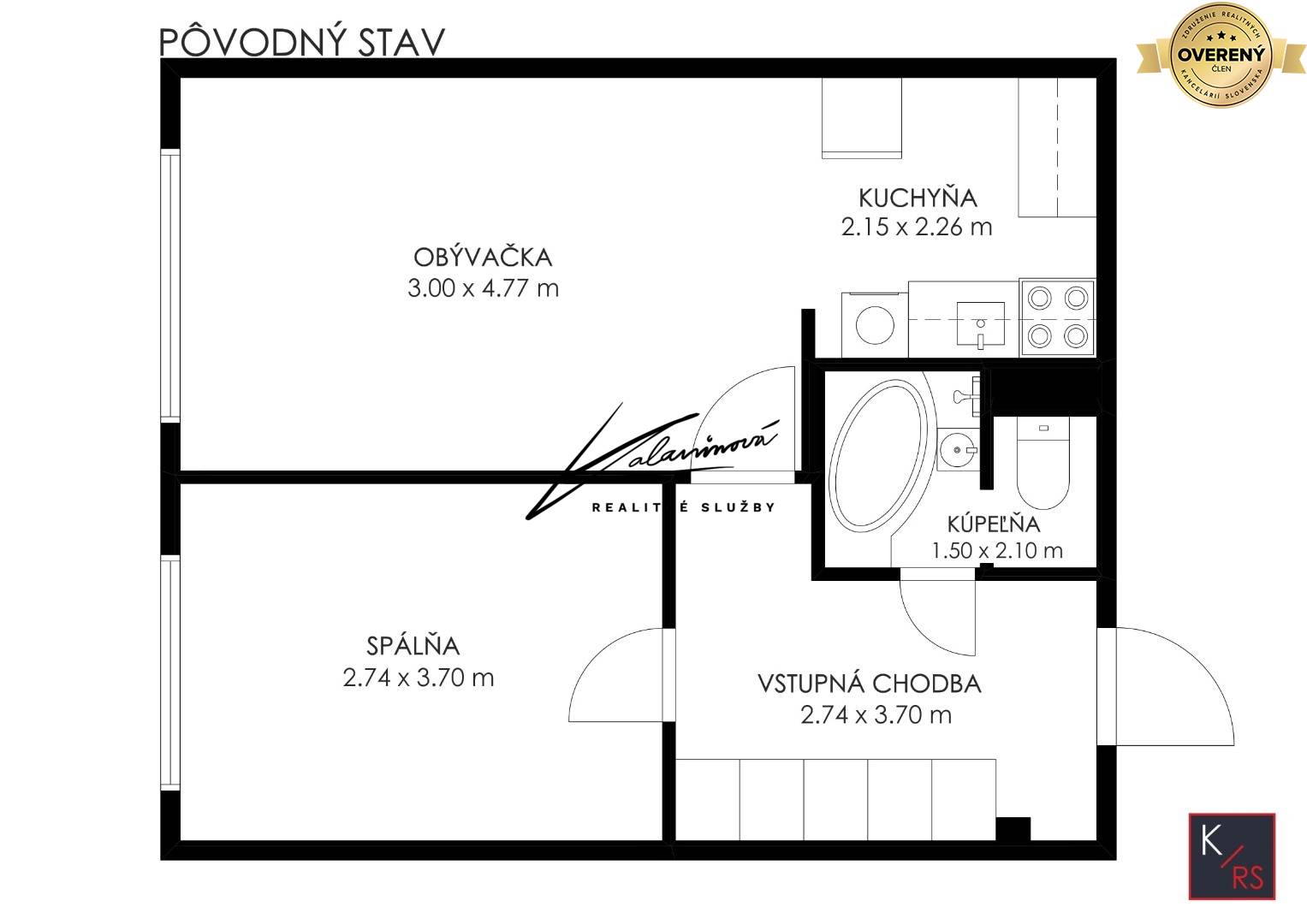 One bedroom apartment, Ružová, Sale, Košice - Západ, Slovakia