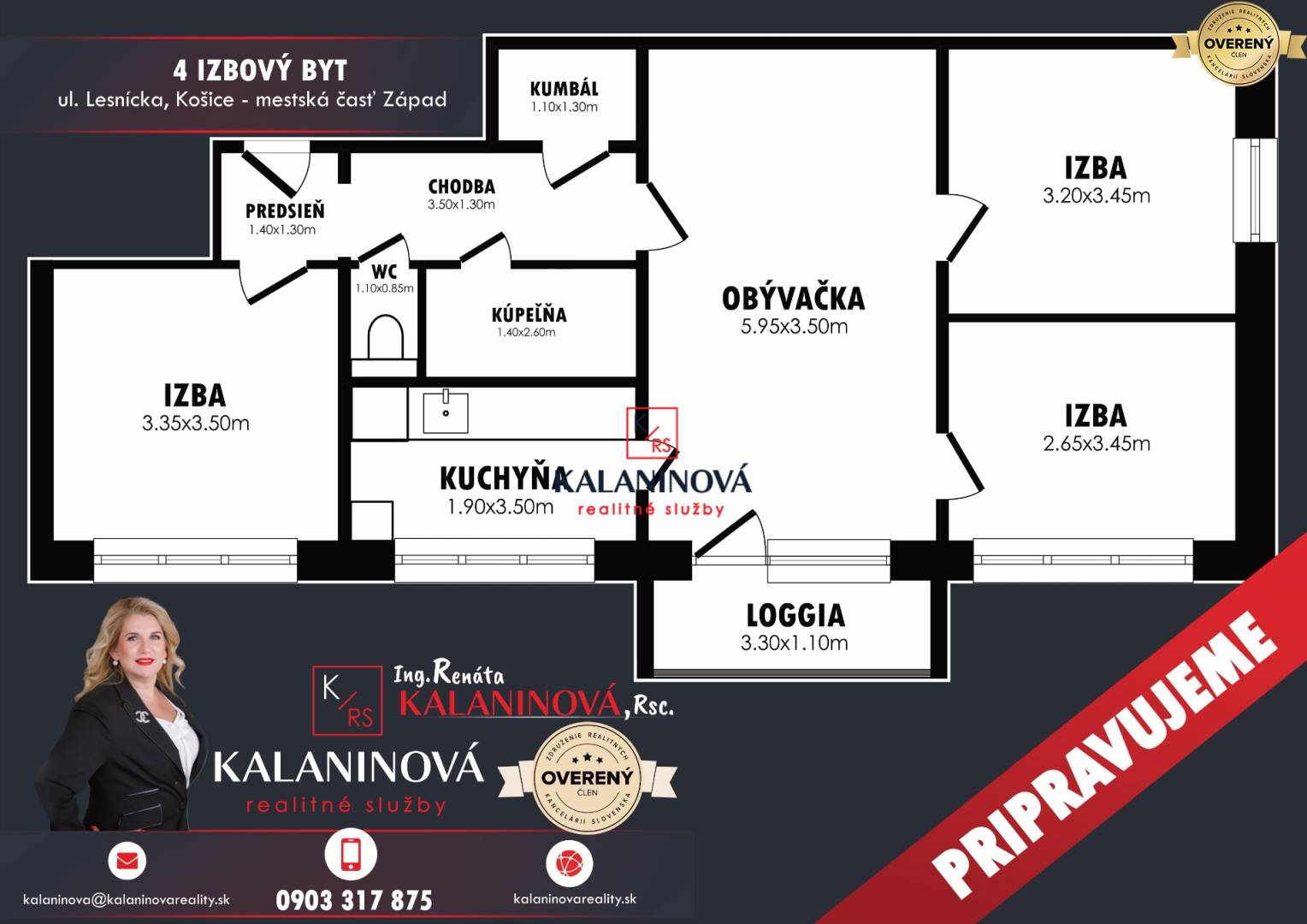 Sale Three bedroom apartment, Three bedroom apartment, Lesnícka, Košic