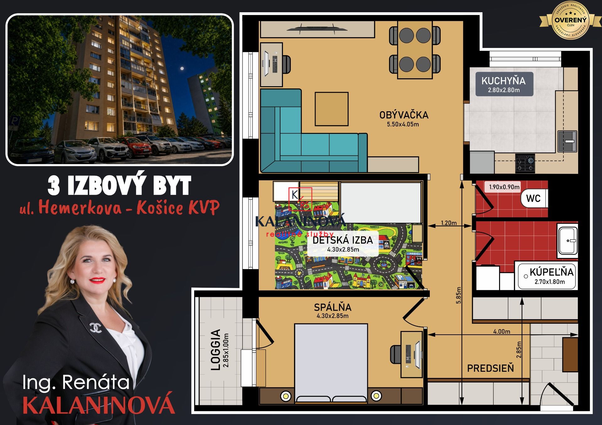 Sale Two bedroom apartment, Two bedroom apartment, Hemerkova, Košice -