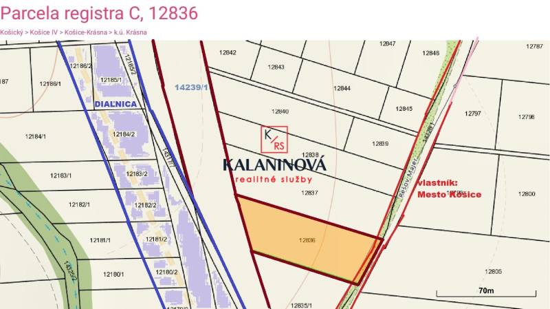 Sale Land plots - commercial, Land plots - commercial, Košice - Krásna