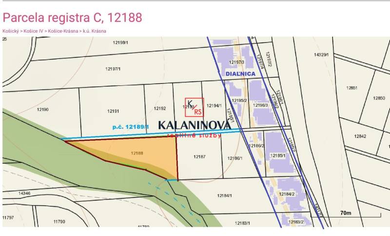 Sale Land plots - commercial, Land plots - commercial, Košice - Krásna